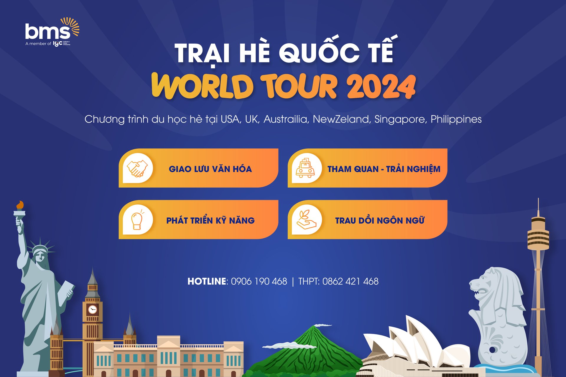 WORLD TOUR 2024: TRẢI NGHIỆM VÀ TRƯỞNG THÀNH CÙNG TRẠI HÈ QUỐC TẾ